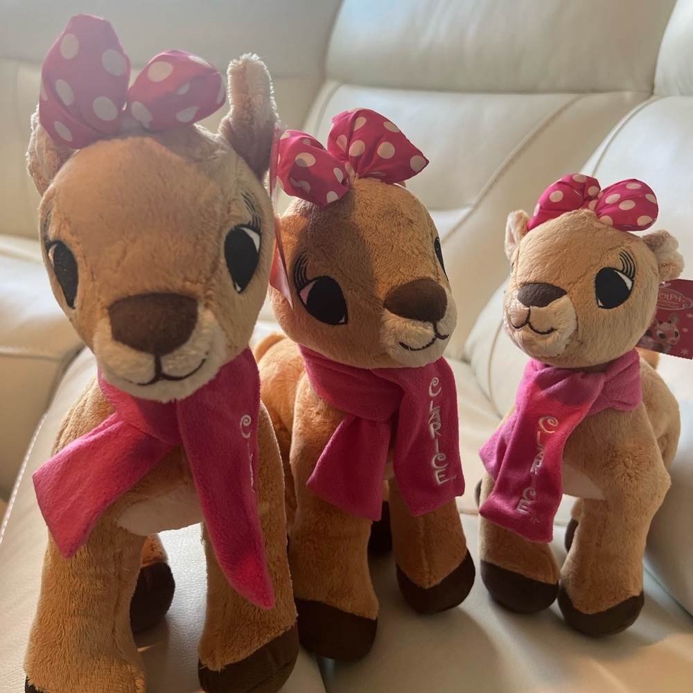 Clarice plush Christmas stuffed animal.